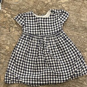 Gymboree Navy and White Gingham Kids Dress